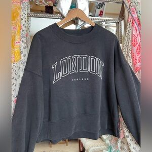 Abercrombie & Fitch Black London Crewneck Sweatshirt